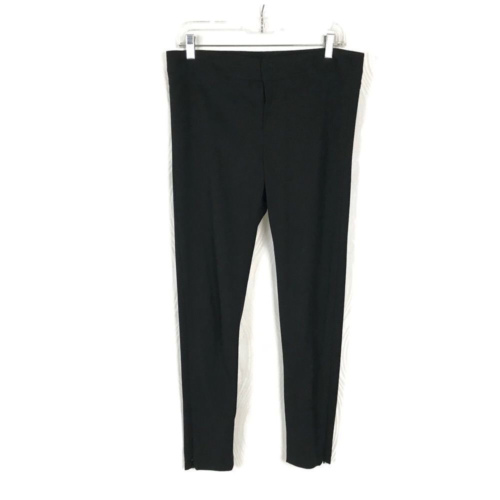 Per Se By Carlisle Womens Black Ankle Pants Zip Detail Straight Leg Size‎ 8